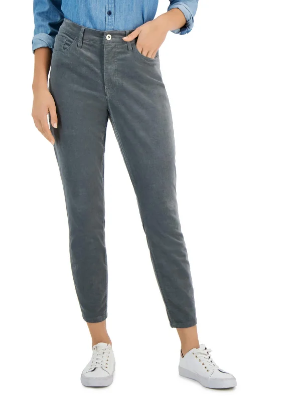 Drawstring pants for women in a casual fitTribeca Womens Corduroy Cropped Skinny Pants Drawstring pants for women in a casual fitTribeca Womens Corduroy Cropped Skinny Pants