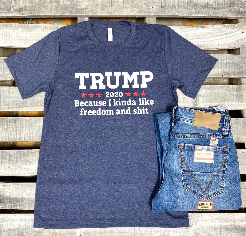 Women's T - shirt with a ruffled collarTrump Freedom Shirt