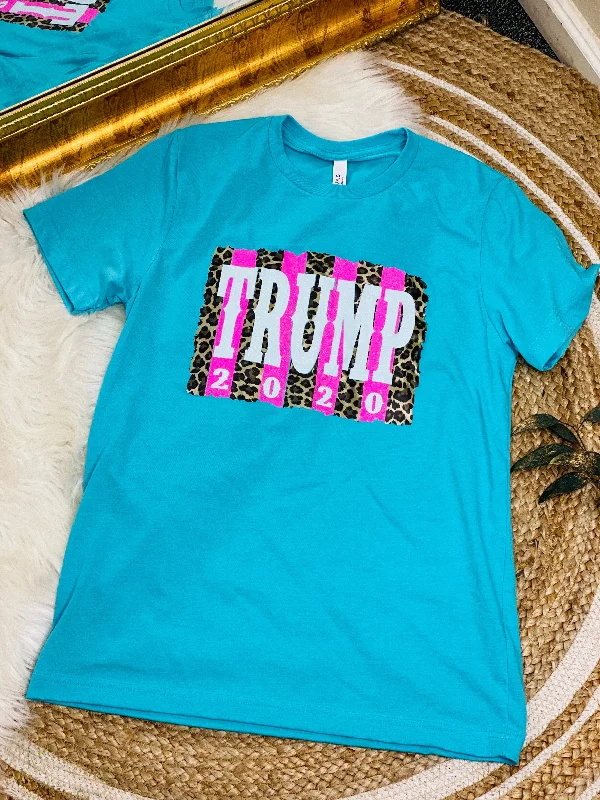 Oversized women's T - shirt with a slouchy fitTrump Pink N' Leopard