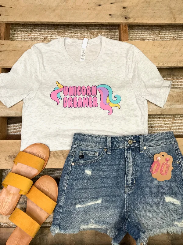 Women's T - shirt with a patchwork designUnicorn Dreamer Tee