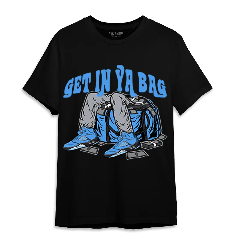 Cropped women's T - shirt with a ruffled hemNastyJamz University Blue 5s T Shirt Match Get In Ya Bag Cropped women's T - shirt with a ruffled hemNastyJamz University Blue 5s T Shirt Match Get In Ya Bag