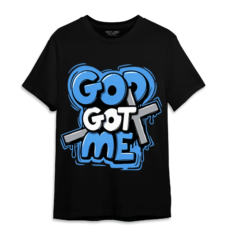 Long - sleeved women's T - shirt with a balloon - sleeve designNastyJamz University Blue 5s T Shirt Match God Got Me