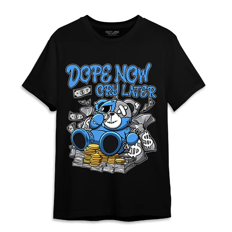 Printed women's T - shirt with a geometric - nautical patternNastyJamz University Blue 5s T Shirt Match Money Cry BER