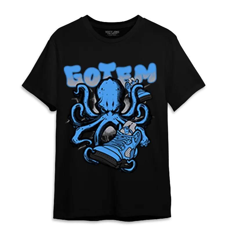 Striped women's T - shirt with a vertical patternNastyJamz University Blue 5s T Shirt Match Octopus Got Em