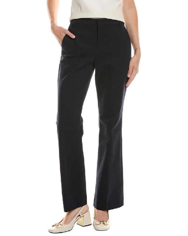 Houndstooth print wide leg pants for women in a sophisticated and statement - making styleVince Cotton Stretch Boot Cut Trouser