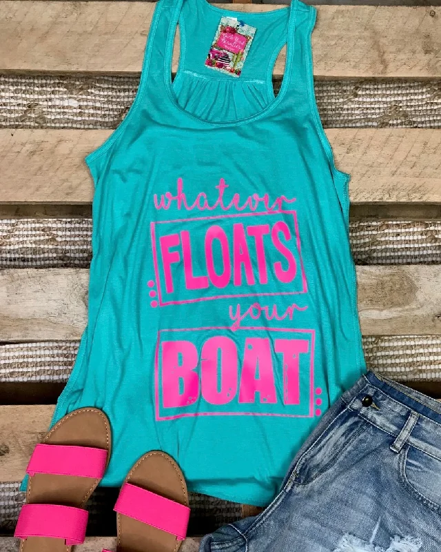 Women's T - shirt with a cable knit patternWhatever Floats Your Boat Tank