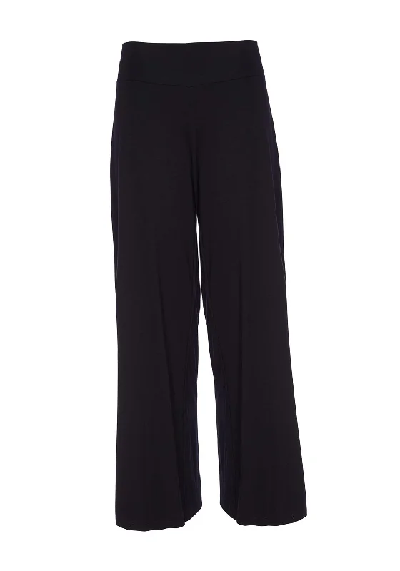 Tartan plaid wide leg pants for women in a vintage and trendy styleNaya Wide Leg Crop Trouser, Black
