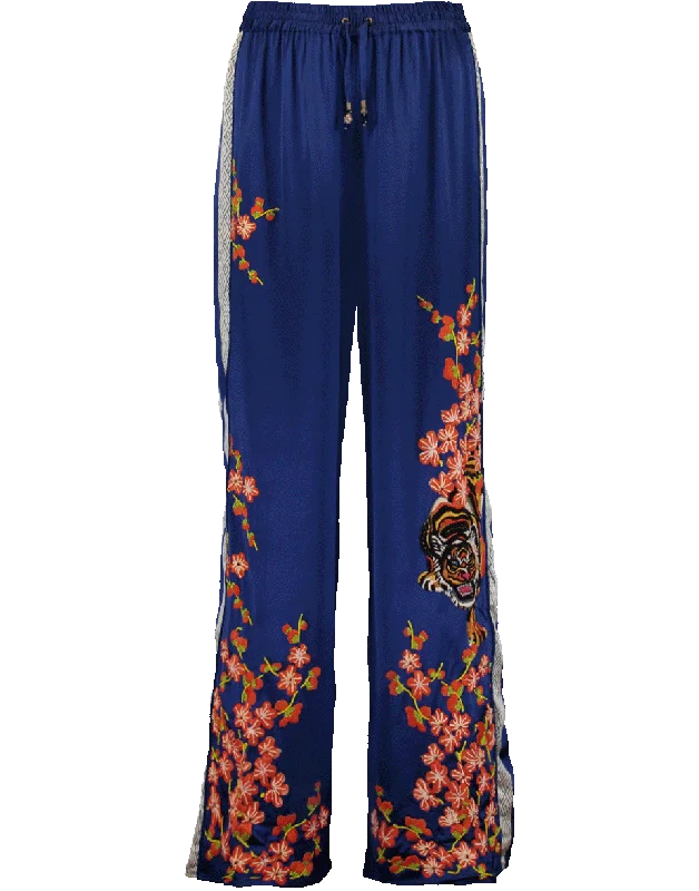 Wide leg cotton blend pants for women in a breathable and stylish styleWide Leg Track Pant