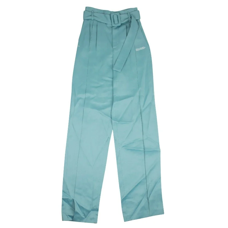 Embroidered pants for women in ethnic designsWomen's Blue Front Pleats Pants
