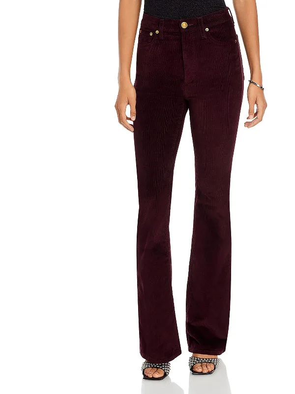 Flowy ankle pants for women in a romantic and feminine styleWomens Corduroy Flare High-Waisted Pants Flowy ankle pants for women in a romantic and feminine styleWomens Corduroy Flare High-Waisted Pants