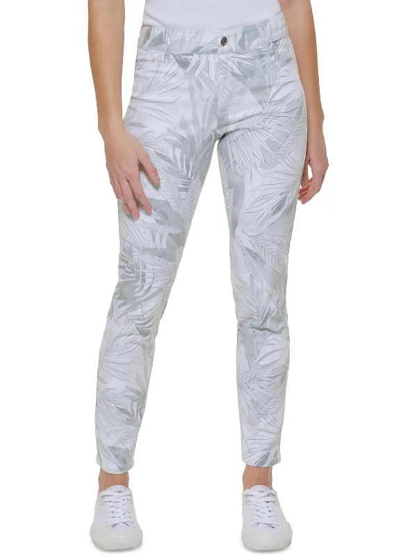 Recycled fabric pants for women in an eco - friendly and sustainable styleWomens High Rise Printed Straight Leg Pants