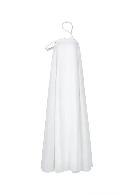 "Exclusive Discount: 30% Off All Women's Dresses for a Limited Period"Thuy Du Flared Asymmetric Shoulder Floss Silk Maxi Dress