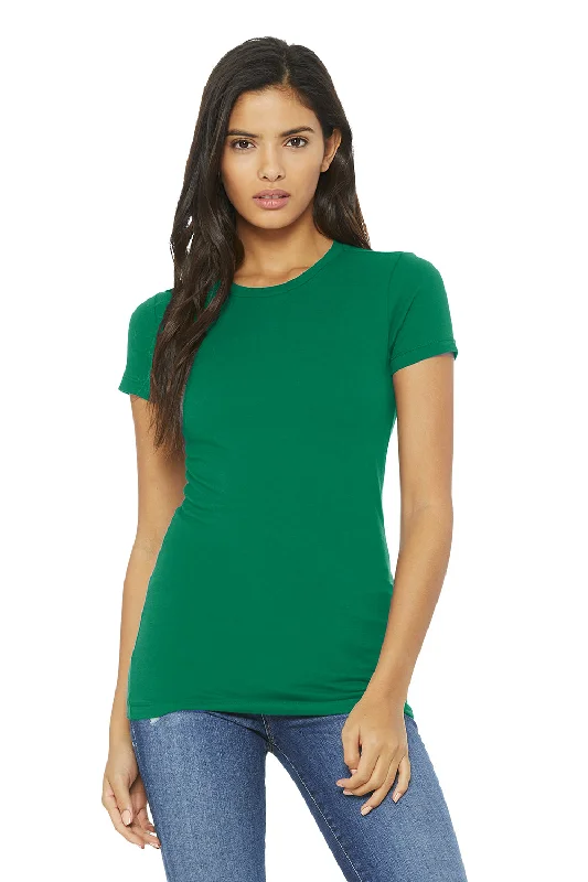 Plus size women's V - neck T - shirt for a flattering lookBella + Canvas Womens The Favorite Short Sleeve Crewneck T-Shirt - Kelly Green Plus size women's V - neck T - shirt for a flattering lookBella + Canvas Womens The Favorite Short Sleeve Crewneck T-Shirt - Kelly Green