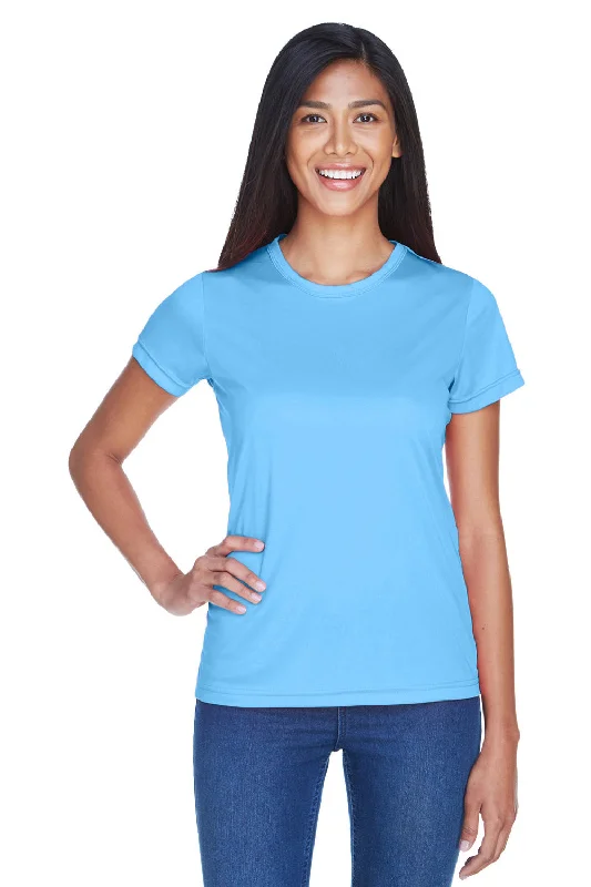 Oversized women's T - shirt with a slouchy fitUltraClub Womens Cool & Dry Performance Moisture Wicking Short Sleeve Crewneck T-Shirt - Columbia Blue Oversized women's T - shirt with a slouchy fitUltraClub Womens Cool & Dry Performance Moisture Wicking Short Sleeve Crewneck T-Shirt - Columbia Blue