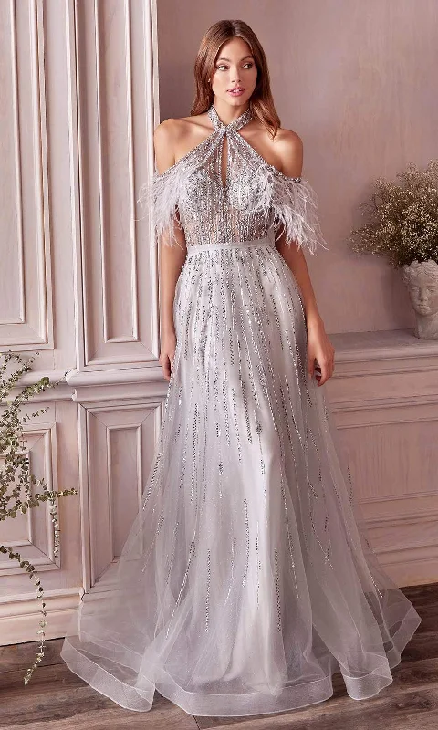 "Limited - Time Offer: Up to 50% Off on Women's Dresses!"Andrea and Leo - A1023 Fur And Beaded Open Back A-Line Dress