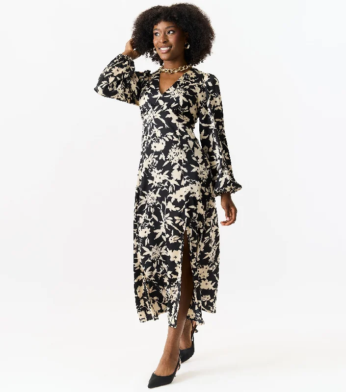 Dresses with Ruffled Sleeveless Top and Sequined Bodice and Tulle Skirt for Ladies' Dramatic and Glamorous LookBlack Long Sleeves Flare Midi Dress Dresses with Ruffled Sleeveless Top and Sequined Bodice and Tulle Skirt for Ladies' Dramatic and Glamorous LookBlack Long Sleeves Flare Midi Dress