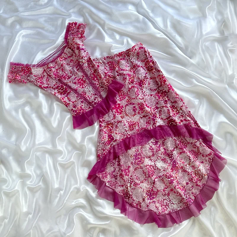 Dresses with Sequined Stripes for Ladies' Bold and Fashionable LookBlooming Fuchsia Fantasy Flower-Pop Corset Cami & Midaxi Skirt Set