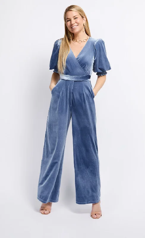 Dresses with Cut Out Details for Ladies' Bold and Fashionable LookBlue Velvet Jumpsuit by Vogue Williams Dresses with Cut Out Details for Ladies' Bold and Fashionable LookBlue Velvet Jumpsuit by Vogue Williams