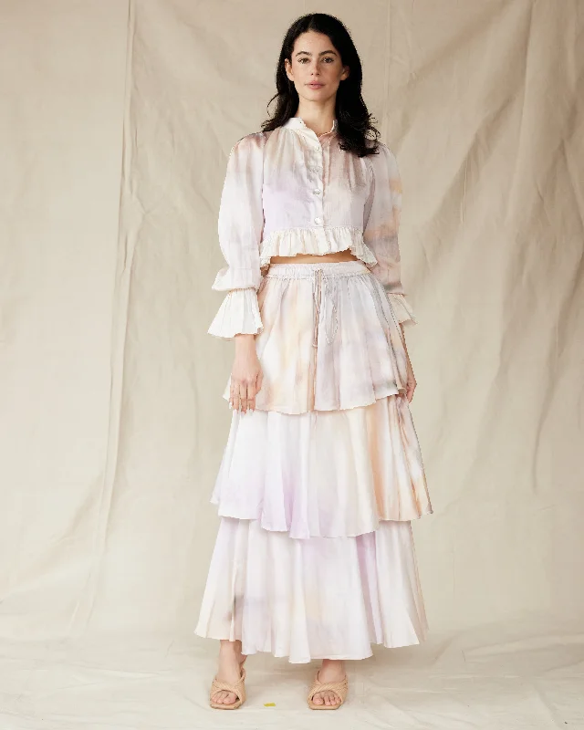Dresses with Tassel Hem and Metallic Lace for Ladies' Boho and Luxurious LookConstance Blouse | Sunset Dresses with Tassel Hem and Metallic Lace for Ladies' Boho and Luxurious LookConstance Blouse | Sunset