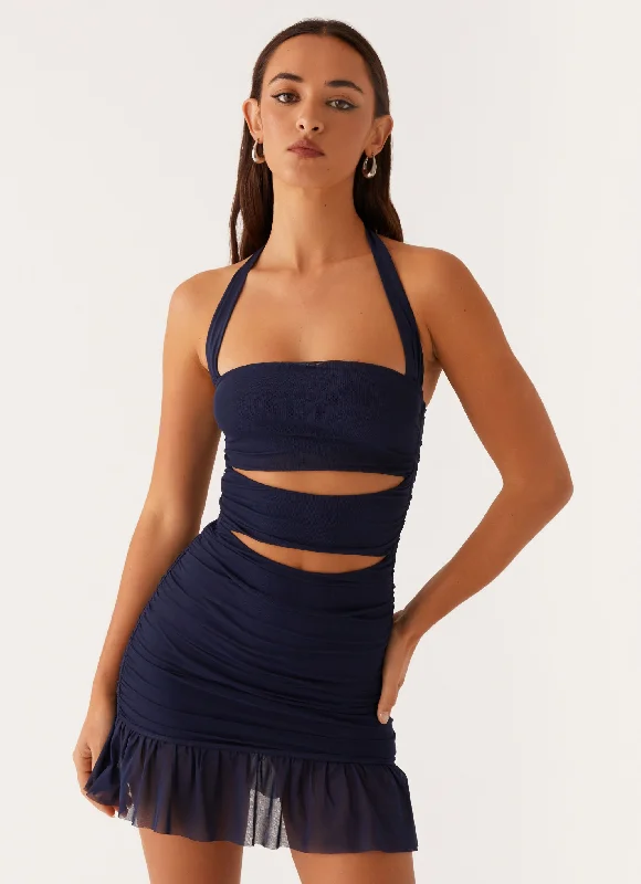 Sleeveless Georgette Dresses for Ladies with Printed PatternsDevyn Mini Dress - Navy Sleeveless Georgette Dresses for Ladies with Printed PatternsDevyn Mini Dress - Navy