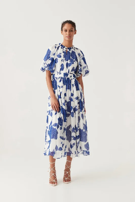 Dresses with Sheer Panels for Ladies' Sultry and Alluring LookElysium Blouson Midi Dress Dresses with Sheer Panels for Ladies' Sultry and Alluring LookElysium Blouson Midi Dress