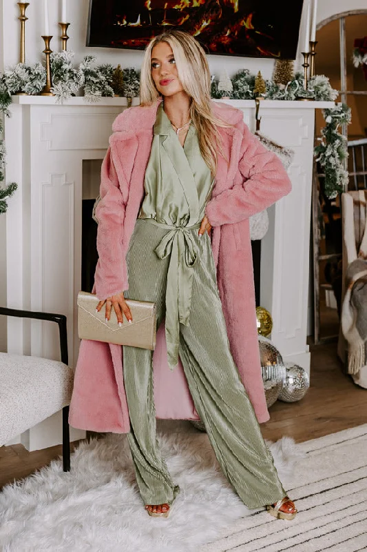 Chiffon Dresses with Slit for Ladies' Added EleganceForever Stunning Pleated Jumpsuit Chiffon Dresses with Slit for Ladies' Added EleganceForever Stunning Pleated Jumpsuit