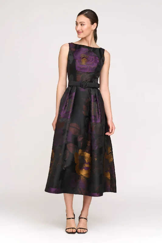 Dresses with Sequined Bodice and Chiffon Overlay for Ladies' Elegant ContrastIlsa Tea Length Dress Dresses with Sequined Bodice and Chiffon Overlay for Ladies' Elegant ContrastIlsa Tea Length Dress
