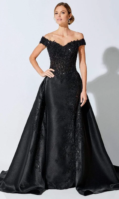 Dresses with Metallic Studs for Ladies' Edgy StyleIvonne D by Mon Cheri - 221D51 Off Shoulder A-Line Evening Dress Dresses with Metallic Studs for Ladies' Edgy StyleIvonne D by Mon Cheri - 221D51 Off Shoulder A-Line Evening Dress