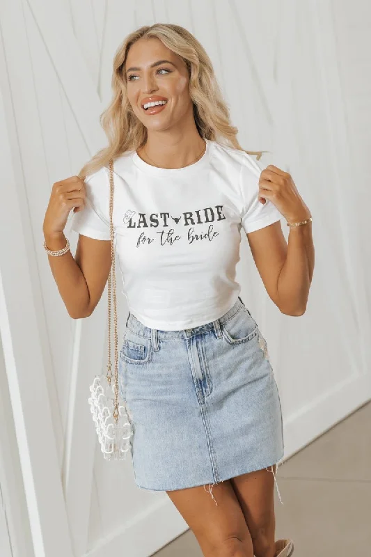 Sleeveless Georgette Dresses for Ladies with Printed PatternsIvory Last Ride For The Bride T-Shirt - FINAL SALE Sleeveless Georgette Dresses for Ladies with Printed PatternsIvory Last Ride For The Bride T-Shirt - FINAL SALE