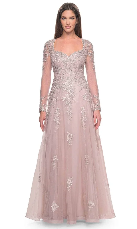 "Buy One, Get One 50% Off on Women's Dresses - Don't Miss Out!"La Femme 31937 - Illusion Sleeve Evening Dress