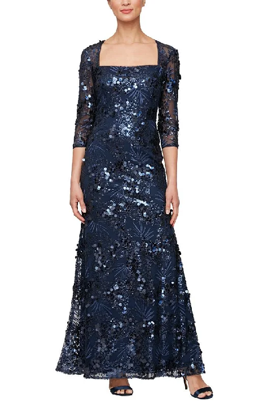 Taffeta Dresses with Pleated Bodice for Ladies' Structured LookLong Square Neck Fit and Flare Sequin Dress Taffeta Dresses with Pleated Bodice for Ladies' Structured LookLong Square Neck Fit and Flare Sequin Dress