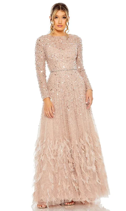Wrap Style Polyester Dresses for Ladies' Versatile OutfitMac Duggal 11782 - Beaded Feather Fringed A-line Dress Wrap Style Polyester Dresses for Ladies' Versatile OutfitMac Duggal 11782 - Beaded Feather Fringed A-line Dress