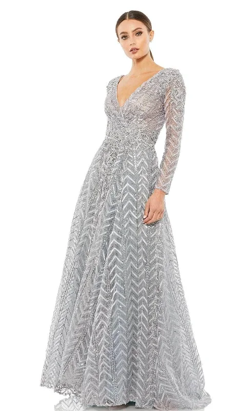 Dresses with Embroidered Stars and Sequined Dots for Ladies' Celestial and Playful LookMac Duggal - 20189 Embroidered Mother of the Groom Gown Dresses with Embroidered Stars and Sequined Dots for Ladies' Celestial and Playful LookMac Duggal - 20189 Embroidered Mother of the Groom Gown