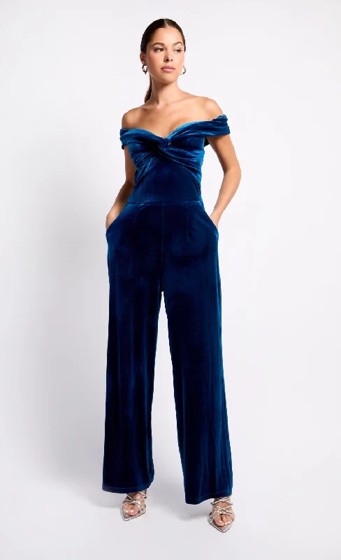 Dresses with Tiered Skirts for Ladies' Playful LookPetrol Velvet Bardot Jumpsuit by Vogue Williams Dresses with Tiered Skirts for Ladies' Playful LookPetrol Velvet Bardot Jumpsuit by Vogue Williams