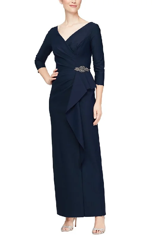 Dresses with Embroidered Tribal Patterns for Ladies' Cultural and Stylish LookSheath Compression Dress with Surplice Neckline & Cascade Ruffle Skirt Dresses with Embroidered Tribal Patterns for Ladies' Cultural and Stylish LookSheath Compression Dress with Surplice Neckline & Cascade Ruffle Skirt