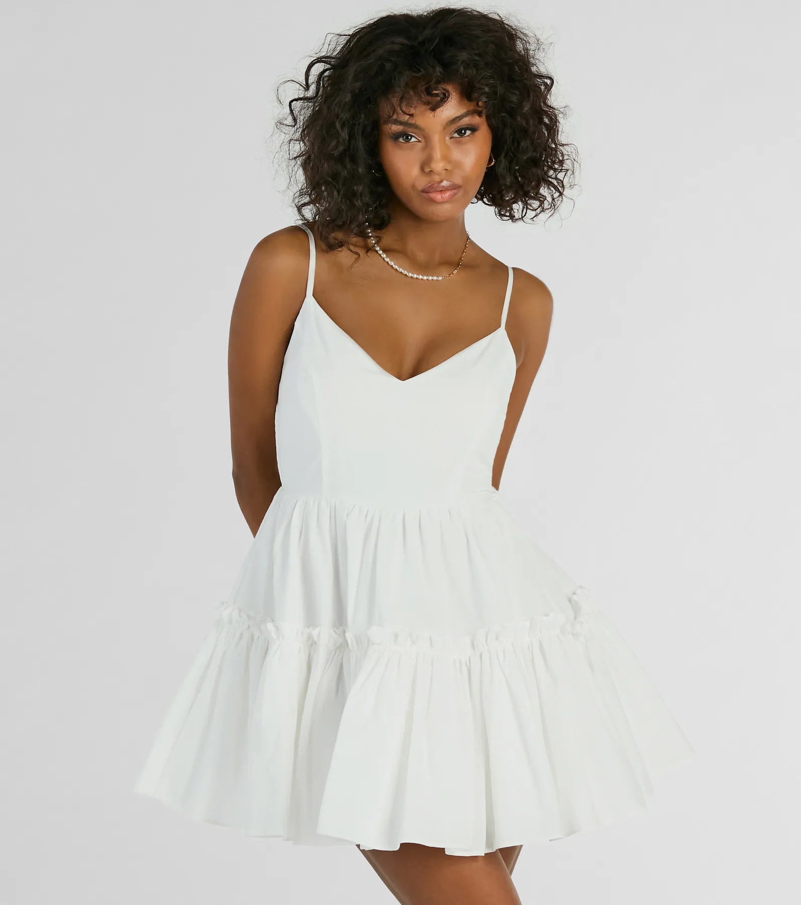 punk mini dressesAdorable Flair Tiered Ruffled Skater Dress