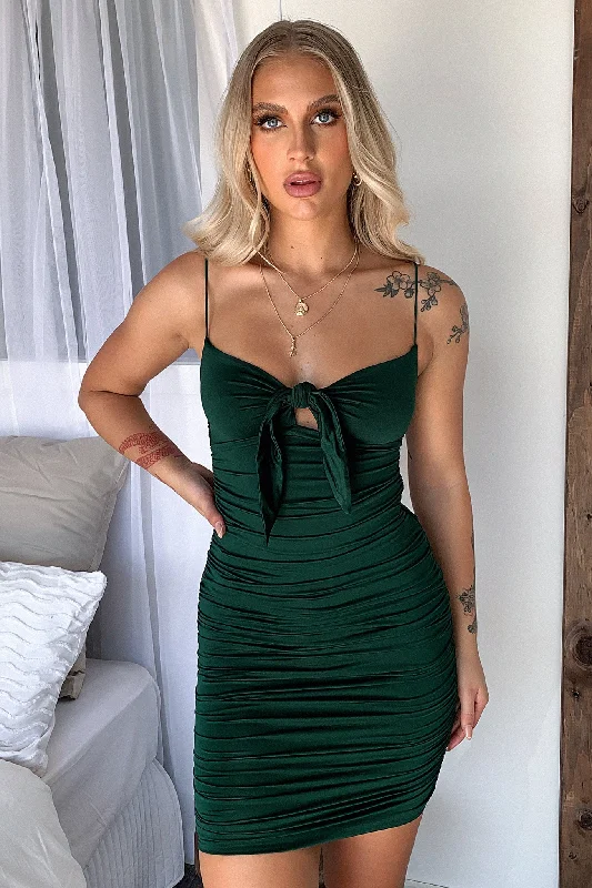 bishop sleeve mini dressesAman Dress - Emerald