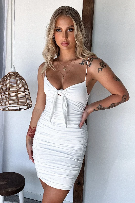 office appropriate mini dressesAman Dress - White