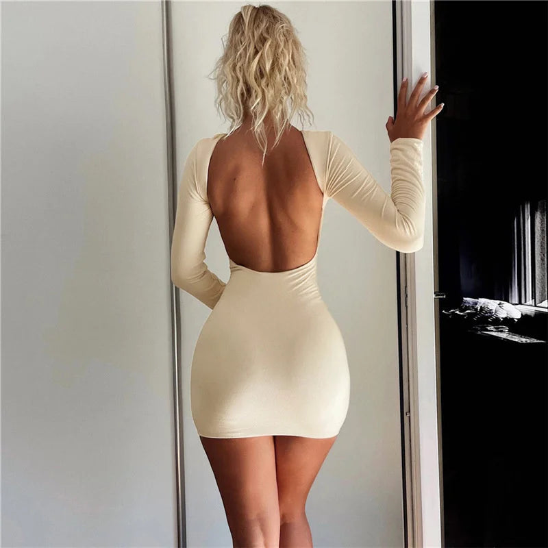 Valentine's Day mini dressesBackless Nightclub Party Slim Bodycon Autumn Winter Mini Dress Valentine's Day mini dressesBackless Nightclub Party Slim Bodycon Autumn Winter Mini Dress