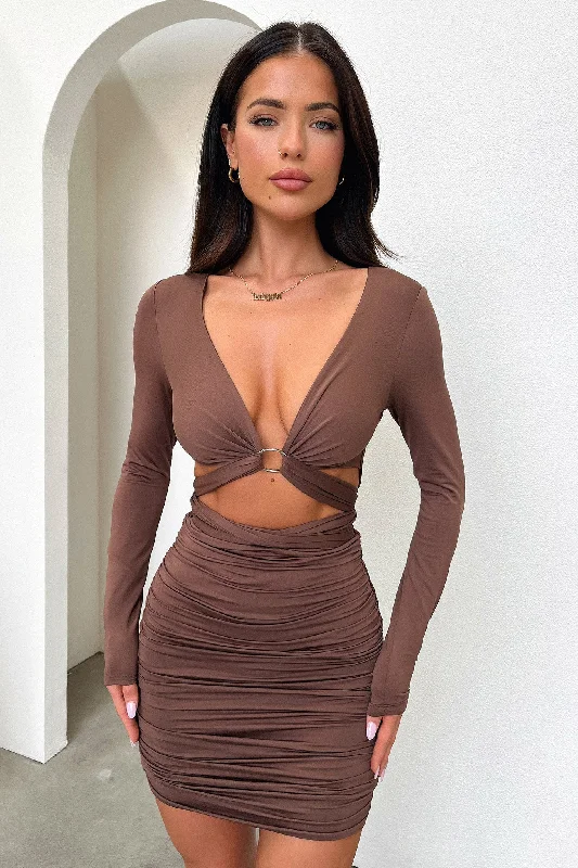 custom made mini dressesLaverna Dress - Brown
