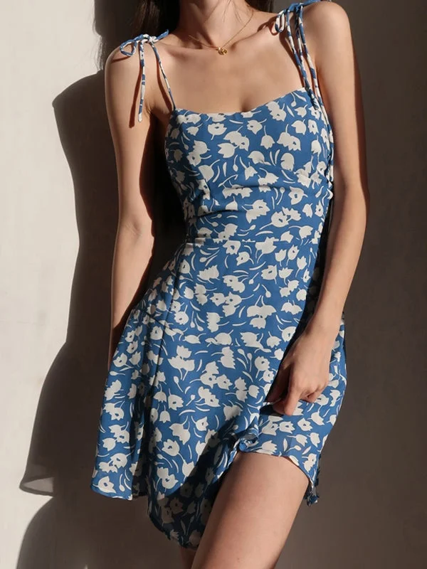 formal lace mini dressesLace Up Summer Floral Mini Dress