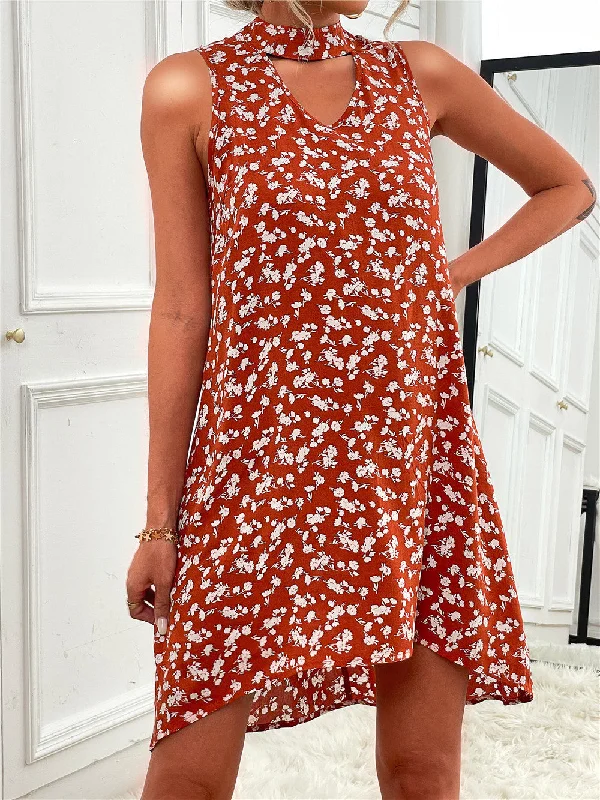 breathable mini dressesNobody But You Floral Cutout Dress