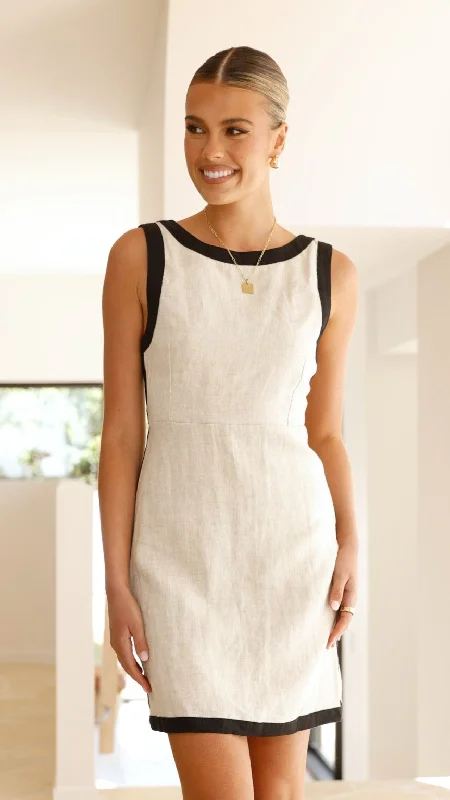orange mini dressesNorah Mini Dress - Natural