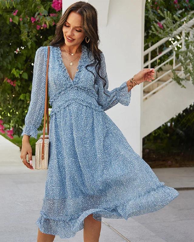 bridesmaid mini dressesNow I'm Falling Floral Tiered Babydoll Dress