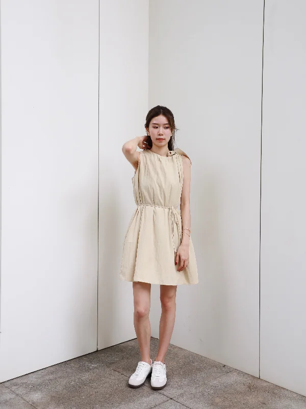 brown mini dressesShirt Like Ribbon Mini Dress